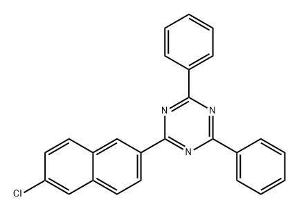 1,3,5-Triazine, 2-(6-chloro-2-naphthalenyl)-4,6-diphenyl- Structure