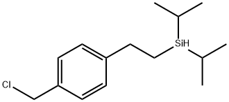 1-[2-[Bis(1-methylethyl)silyl]ethyl]-4-(chloromethyl)benzene Struktur