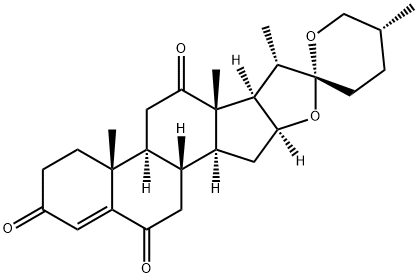 Spirost-4-ene-3,6,12-trione, (25R)- Struktur