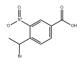 Benzoic acid, 4-(1-bromoethyl)-3-nitro- Structure
