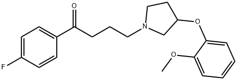 1-Butanone, 1-(4-fluorophenyl)-4-[3-(2-methoxyphenoxy)-1-pyrrolidinyl]- Structure