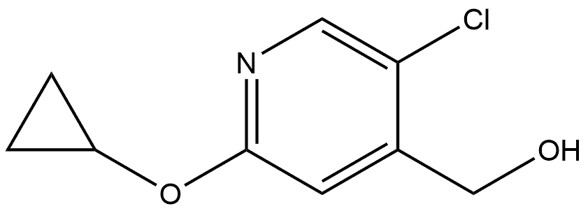 5-Chloro-2-(cyclopropyloxy)-4-pyridinemethanol 结构式