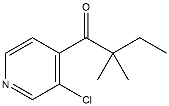 1-(3-Chloro-4-pyridinyl)-2,2-dimethyl-1-butanone 化学構造式