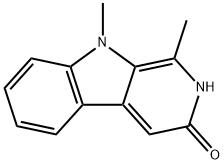 1,9-二甲基-2H-吡啶并[3,4-B]吲哚-3(9H)-酮, 21511-44-4, 结构式