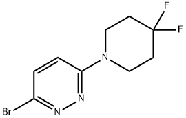 Pyridazine, 3-bromo-6-(4,4-difluoro-1-piperidinyl)- Structure