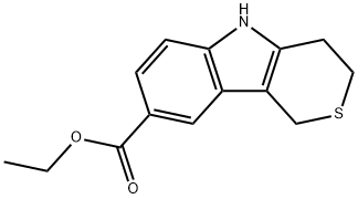 Thiopyrano[4,3-b]indole-8-carboxylic acid, 1,3,4,5-tetrahydro-, ethyl ester,21523-58-0,结构式