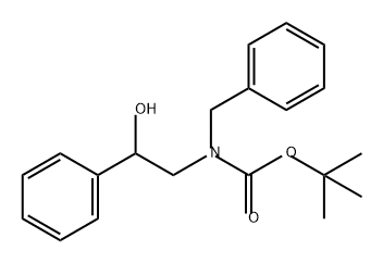 Carbamic acid, N-(2-hydroxy-2-phenylethyl)-N-(phenylmethyl)-, 1,1-dimethylethyl ester Structure