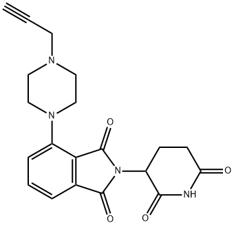 1H-Isoindole-1,3(2H)-dione, 2-(2,6-dioxo-3-piperidinyl)-4-[4-(2-propyn-1-yl)-1-piperazinyl]- Struktur