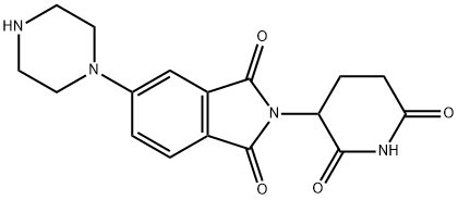 2-(2,6-二氧代哌啶-3-基)-5-(哌嗪-1-基)异吲哚啉-1,3-二酮, 2154342-61-5, 结构式