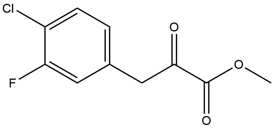 Methyl 3-(4-Chloro-3-fluorophenyl)-2-oxopropanoate Structure