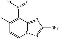 7-methyl-8-nitro-[1,2,4]triazolo[1,5-a]pyridin-2-amine 结构式