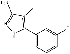 3-(3-氟苯基)-4-甲基-1H-吡唑-5-胺, 2156911-03-2, 结构式