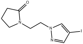 2-Pyrrolidinone, 1-[2-(4-iodo-1H-pyrazol-1-yl)ethyl]- Struktur