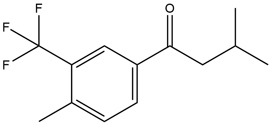 3-Methyl-1-[4-methyl-3-(trifluoromethyl)phenyl]-1-butanone 结构式