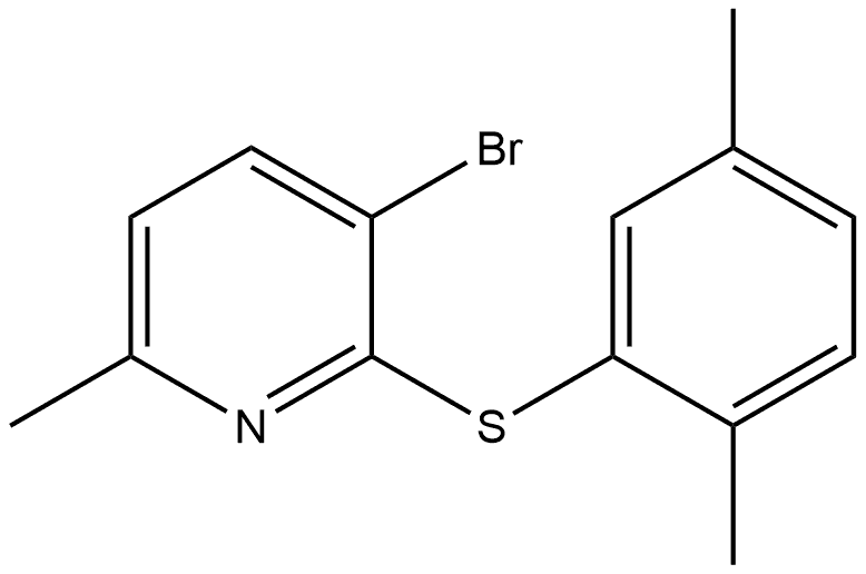 3-Bromo-2-[(2,5-dimethylphenyl)thio]-6-methylpyridine Structure