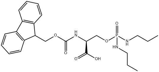 L-Serine, N-[(9H-fluoren-9-ylmethoxy)carbonyl]-, N,N'-dipropylphosphorodiamidate (ester) (9CI) Structure