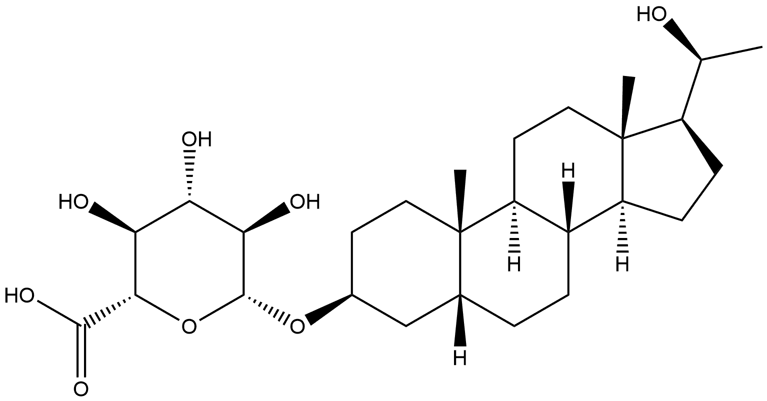 β-D-Glucopyranosiduronic acid, (3α,5α,20S)-20-hydroxypregnan-3-yl Structure