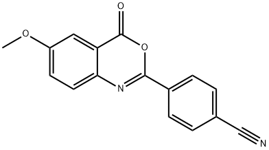 Benzonitrile, 4-(6-methoxy-4-oxo-4H-3,1-benzoxazin-2-yl)- Structure
