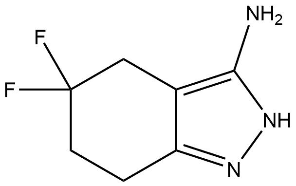 5,5-Difluoro-4,5,6,7-tetrahydro-2H-indazol-3-amine 结构式