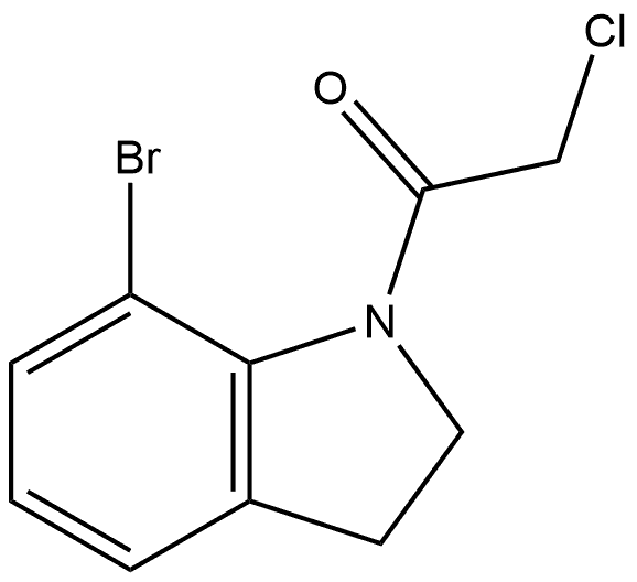 1-(7-Bromo-2,3-dihydro-1H-indol-1-yl)-2-chloroethanone 结构式