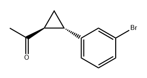1-((1S,2S)-2-(3-溴苯基)环丙基)乙酮, 2165532-10-3, 结构式