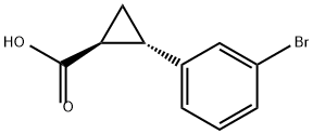 (1S,2S)-2-(3-溴苯基)环丙烷羧酸 结构式