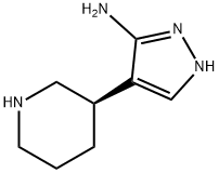 1H-Pyrazol-3-amine, 4-(3R)-3-piperidinyl- Structure