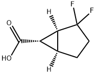 rel-(1R,5R,6R)-2,2-difluorobicyclo[3.1.0]hexane-6-carboxylic acid,2165698-45-1,结构式