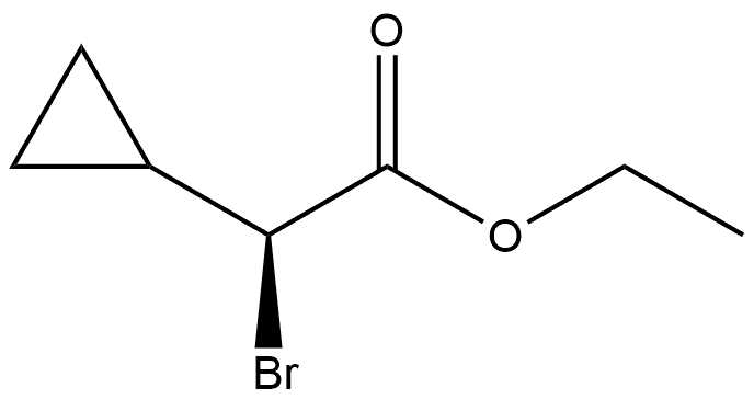 Cyclopropaneacetic acid, α-bromo-, ethyl ester, (αS)- Structure