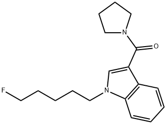 Methanone, [1-(5-fluoropentyl)-1H-indol-3-yl]-1-pyrrolidinyl- Structure