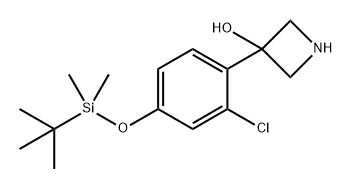 3-Azetidinol, 3-[2-chloro-4-[[(1,1-dimethylethyl)dimethylsilyl]oxy]phenyl]- Structure