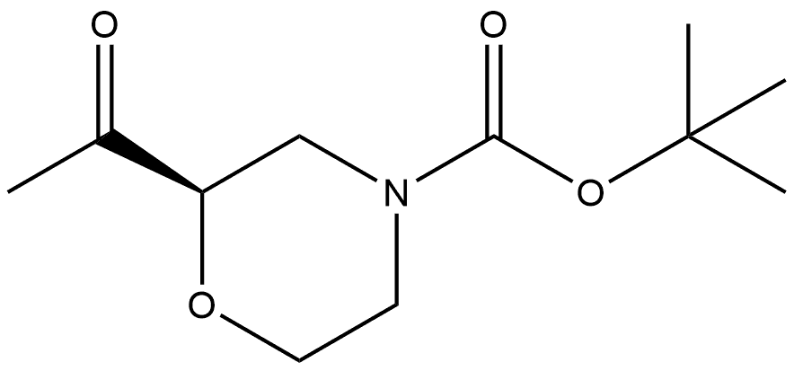 (R)-4-Boc-2-acetylmorpholine 化学構造式