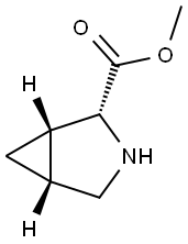 3-Azabicyclo[3.1.0]hexane-2-carboxylic acid, methyl ester, (1S,2R,5R)- Struktur