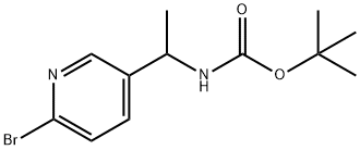 1-(6-溴-3-吡啶基)-N-BOC-乙胺, 2166563-18-2, 结构式