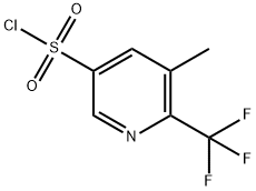 5-甲基-6-(三氟甲基)吡啶-3-磺酰氯 结构式