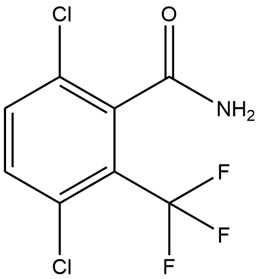 3,6-Dichloro-2-(trifluoromethyl)benzamide 结构式
