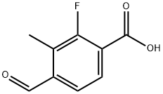 2-Fluoro-4-formyl-3-methylbenzoic acid 结构式