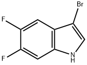 1H-Indole, 3-bromo-5,6-difluoro-,2166800-03-7,结构式