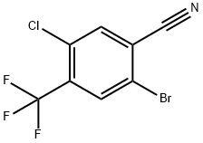 Benzonitrile, 2-bromo-5-chloro-4-(trifluoromethyl)- Structure