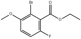 Ethyl 2-bromo-6-fluoro-3-methoxybenzoate 结构式
