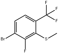 (3-bromo-2-fluoro-6-(trifluoromethyl)phenyl)(methyl)sulfane 结构式