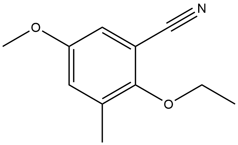 2-Ethoxy-5-methoxy-3-methylbenzonitrile Structure