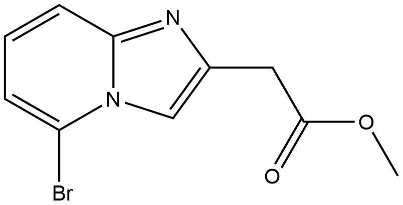 methyl 2-(5-bromoimidazo[1,2-a]pyridin-2-yl)acetate 结构式