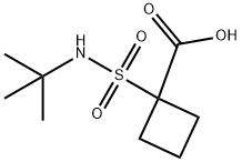 1-(tert-butylsulfamoyl)cyclobutane-1-carboxylic acid 结构式