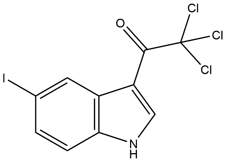 2,2,2-三氯-1-(5-碘-3-吲哚基)乙酮 结构式