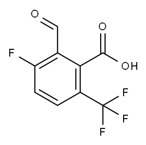 3-Fluoro-2-formyl-6-(trifluoromethyl)benzoic acid 结构式