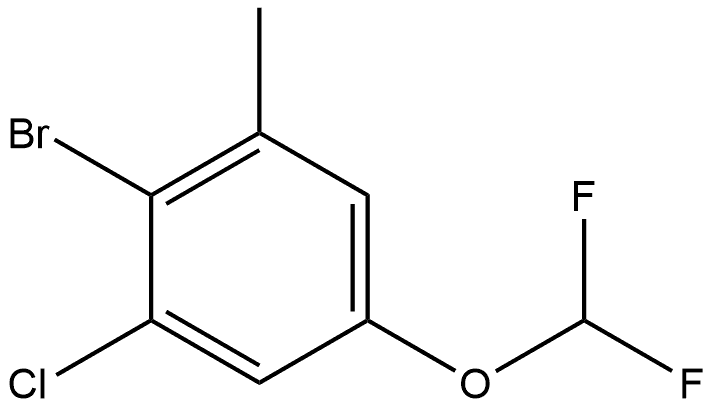 2-Bromo-1-chloro-5-(difluoromethoxy)-3-methylbenzene Struktur