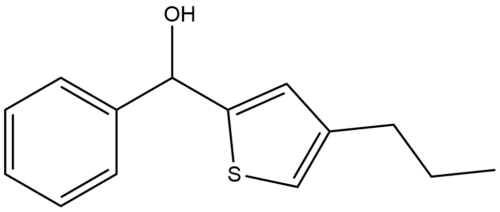 α-Phenyl-4-propyl-2-thiophenemethanol Structure