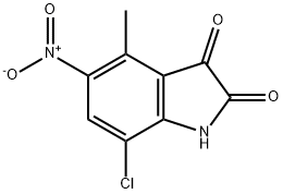 7-chloro-4-methyl-5-nitro-2,3-dihydro-1H-indole-2,3-dione Struktur
