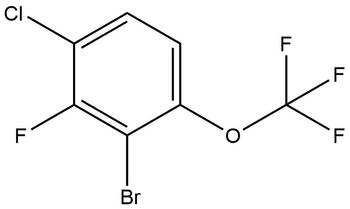2-Bromo-4-chloro-3-fluoro-1-(trifluoromethoxy)benzene Structure
